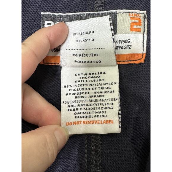 Berne FR Coveralls Mens XL Flame Resistant Safety First Reflective Workwear - Picture 6 of 7
